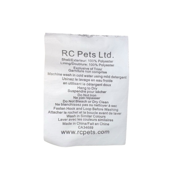 RC Pets Buffalo Plaid Medium Dog Jacket Reflective Trim Red Black Cozy Coat - Picture 6 of 7